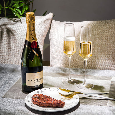 BACLIFE champagne flutes edge-polished rim for smooth, comfortable sipping.