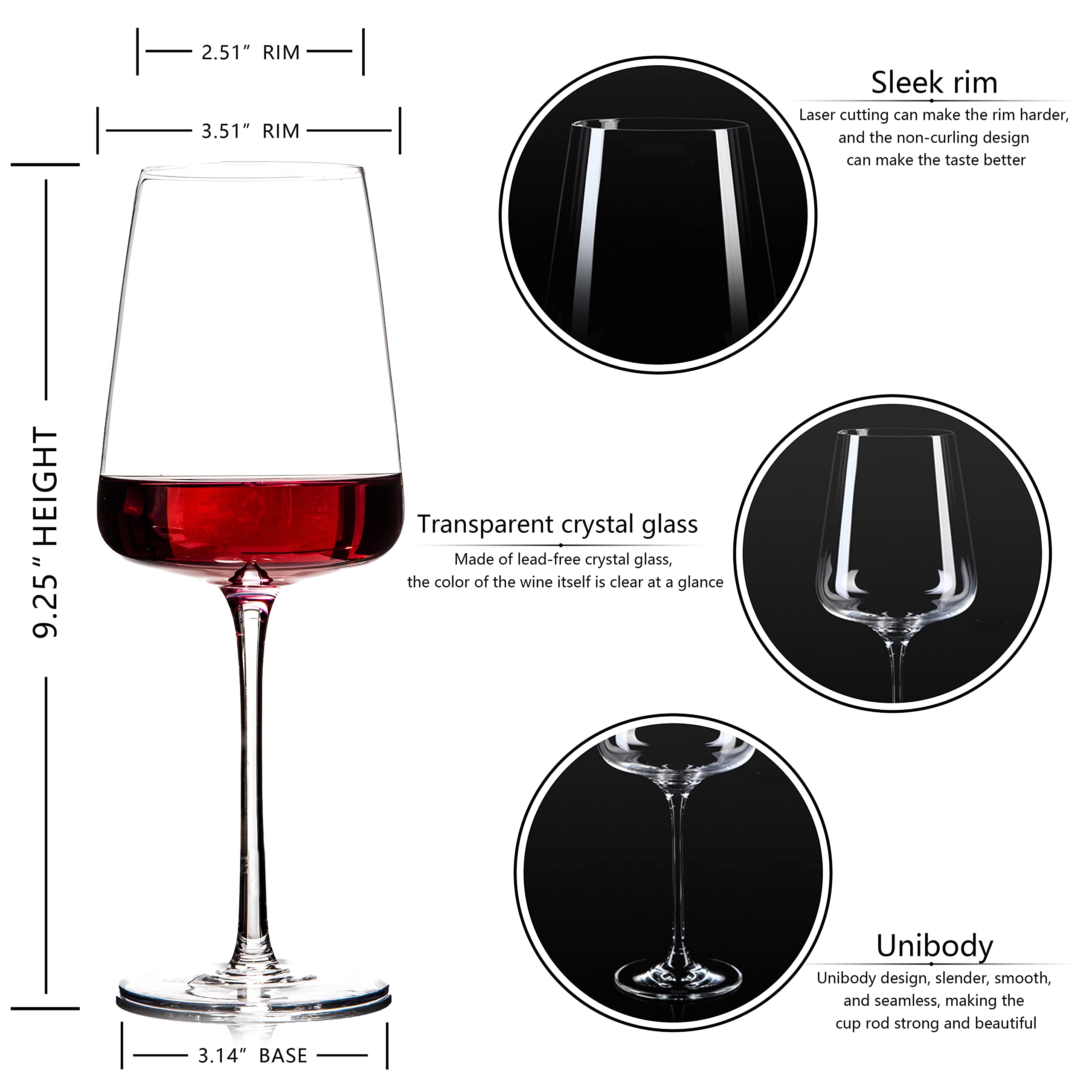 BACLIFE elegant wine dining glass collection adds refined style to any dinner party.