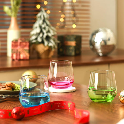 BACLIFE hand-blown colored glasses highlight craftsmanship and enhance wine aroma.