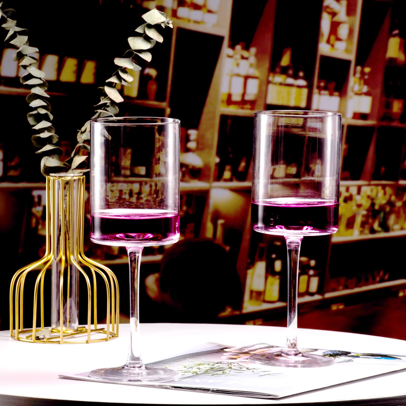 BACLIFE leadless crystal wine glass 15oz clear and durable.