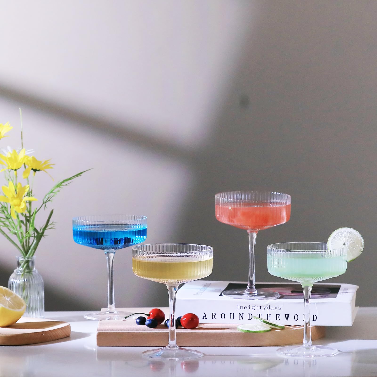 BACLIFE versatile 9-ounce glasses suit cocktails, desserts, and more