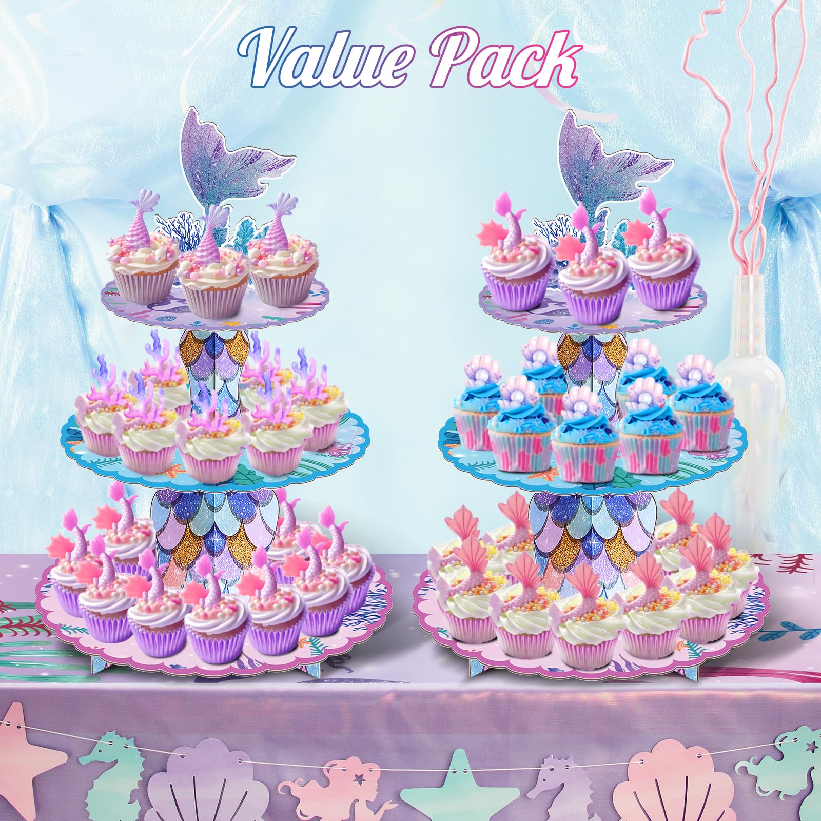 BACUTHY cupcake plate sizes provide versatile display options on the table