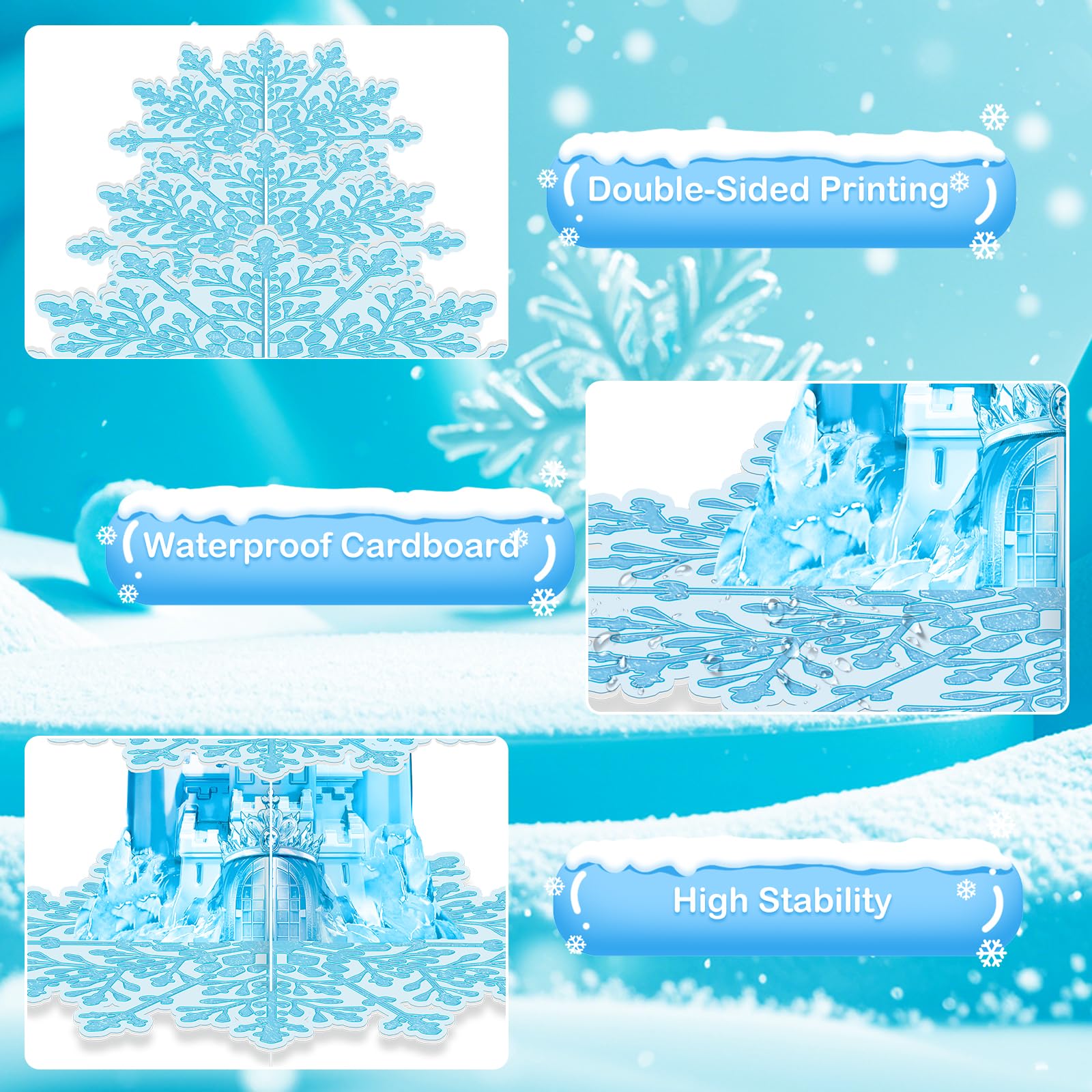 BACUTHY durable cardboard construction highlights sturdy, reusable party decor