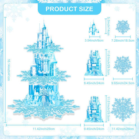 BACUTHY frozen 3-tier stand side view ideal for dessert display