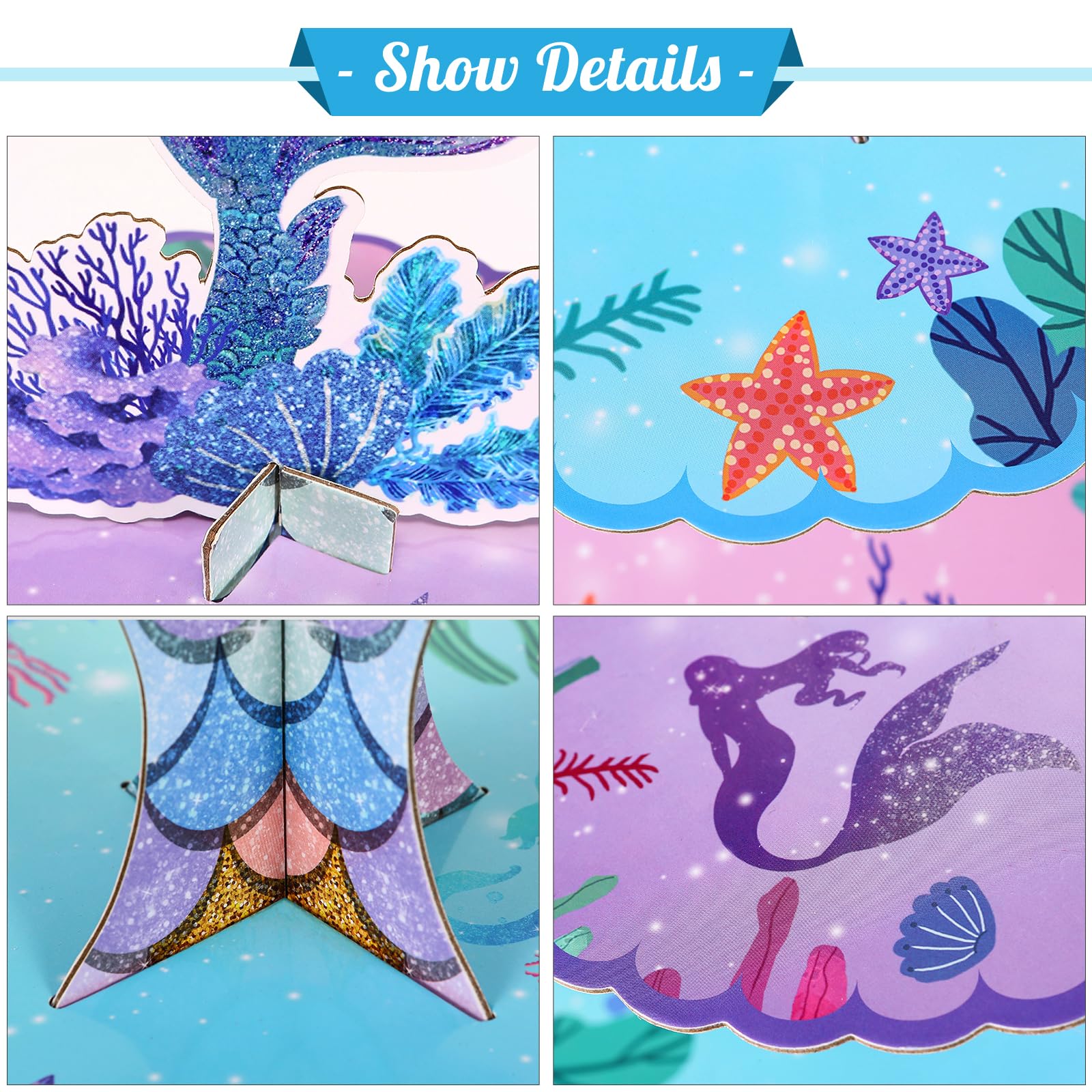 BACUTHY mermaid themed party decor creates a bright focal point in photos