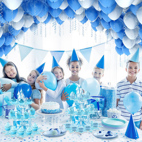 BACUTHY topper-friendly stand complements Frozen-themed celebrations with elegant castle vibes