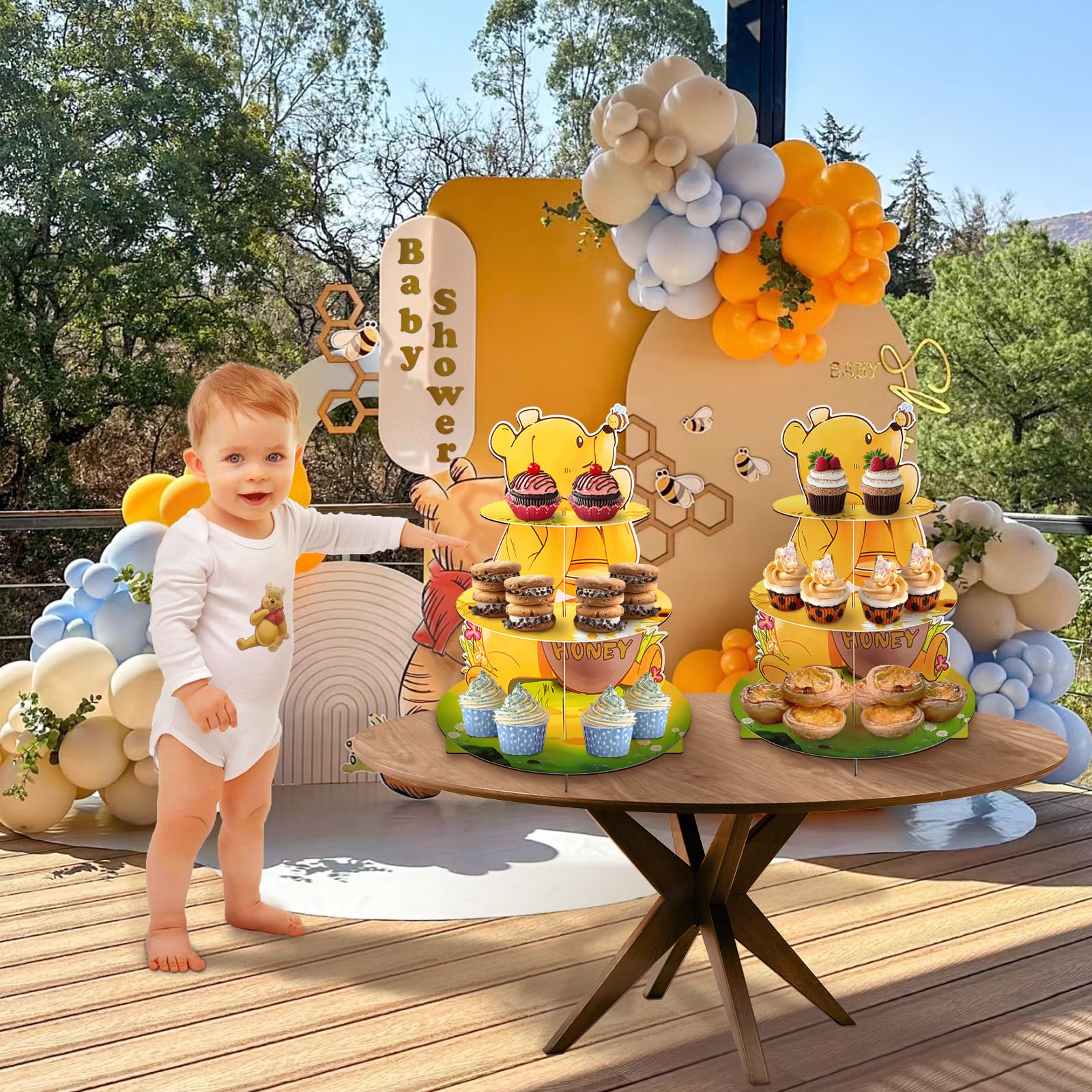 BACUTHY Winnie cake display centerpiece elevates the dessert table