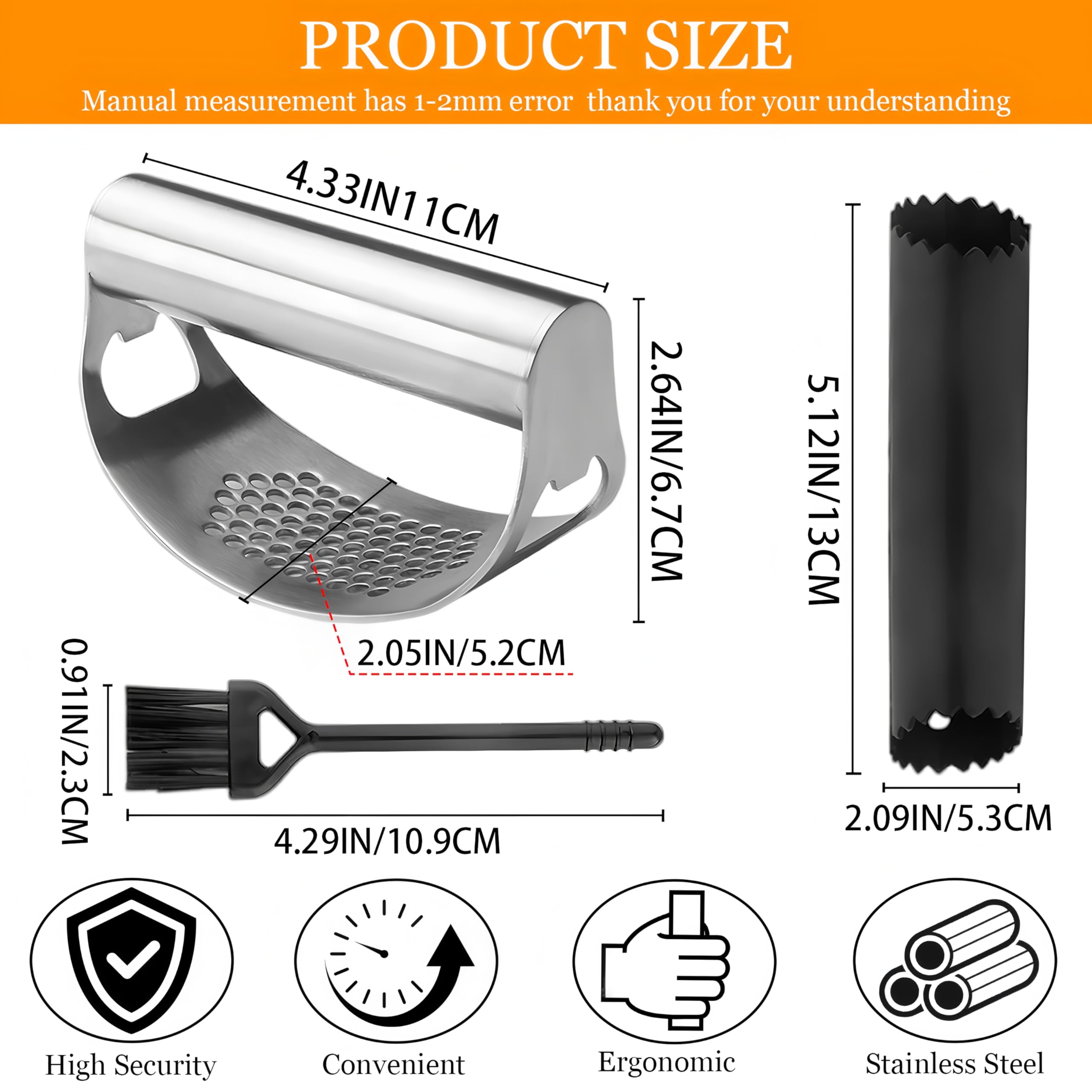 BADAO garlic peeler tube quickly removes skins.