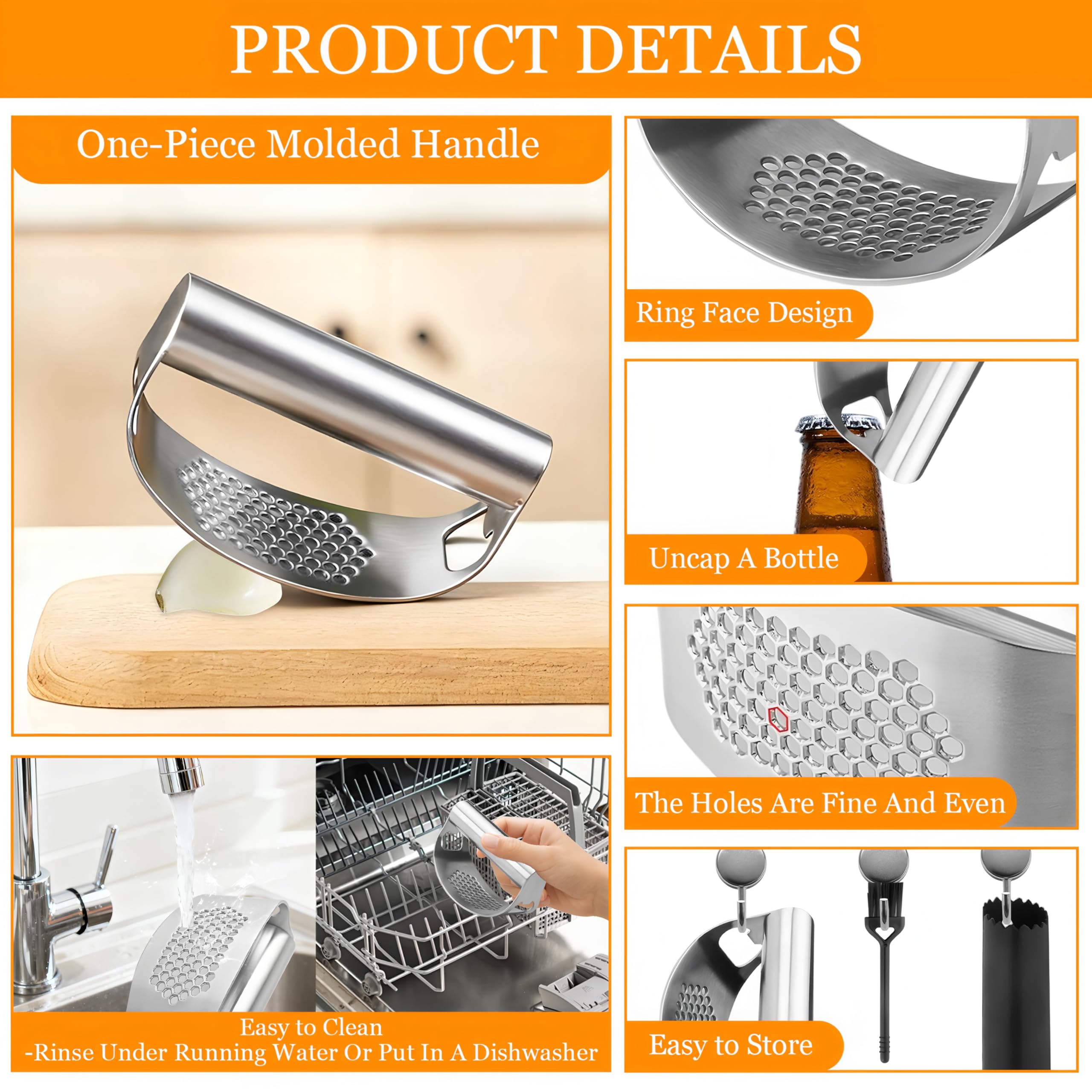 BADAO cleaning brush helps effortless maintenance after cooking.
