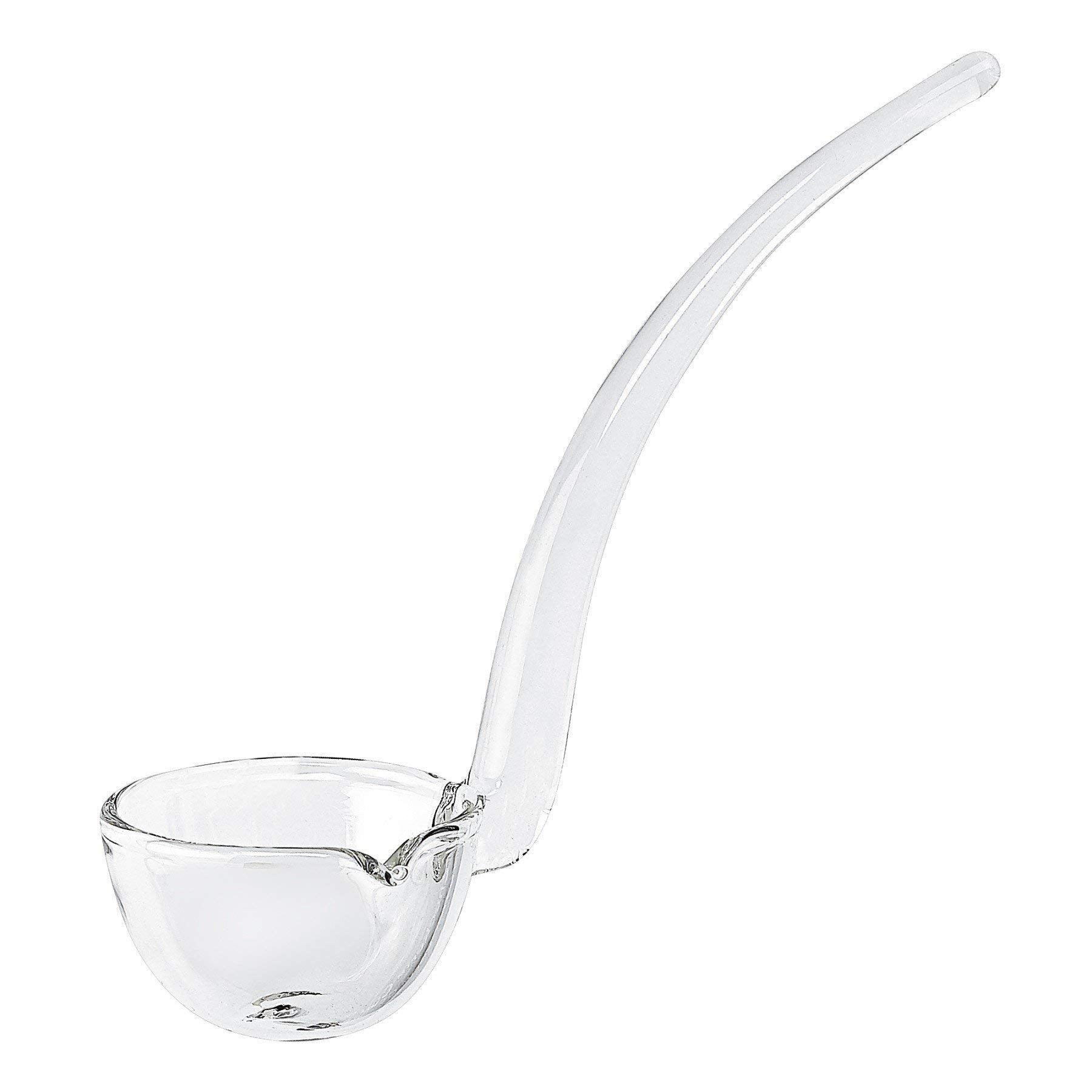Badash 6-inch glass gravy ladle with pour spout for mess-free serving