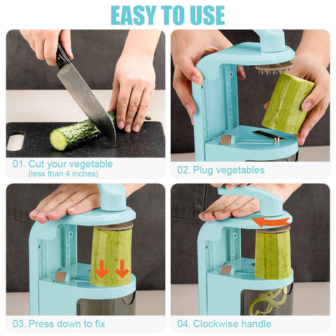 Badelite spiralizer compact storage fits neatly in small kitchen spaces.