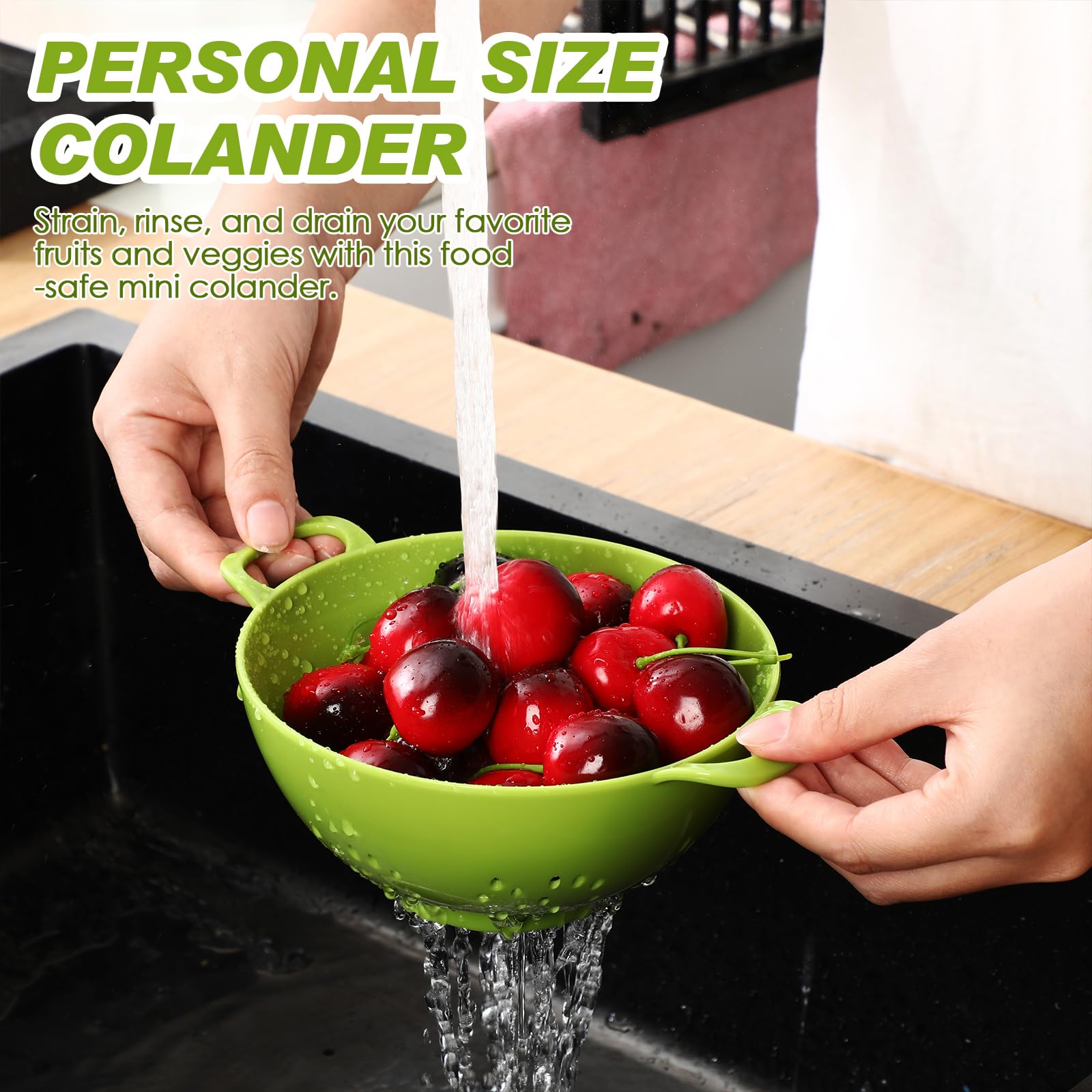Baderke compact kitchen mini colander for tidy prep