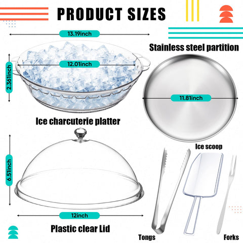 Baderke lower ice tray keeps ice separate to maintain cold presentation.