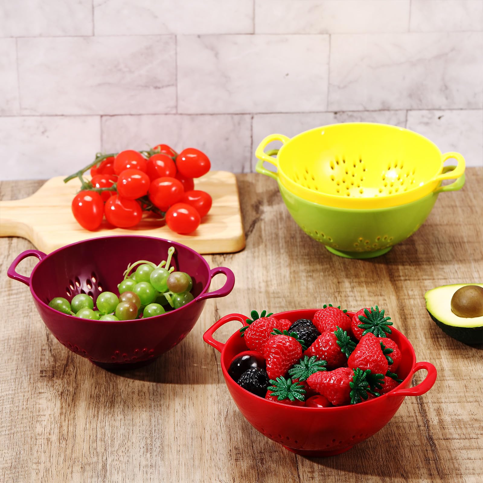 Baderke lemon-yellow mini colander fits small kitchen storage