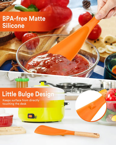 Badiano cooking spoon easy-clean silicone for quick rinsing after use.