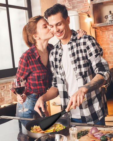 Badiano cooking spoon easy-clean silicone surface makes rinsing a breeze