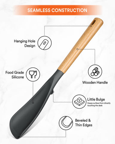 Badiano cooking spoon heat-resistant up to 446℉ for high-heat sautéing
