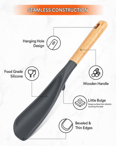 Badiano spoon for scooping and scraping batter in pans
