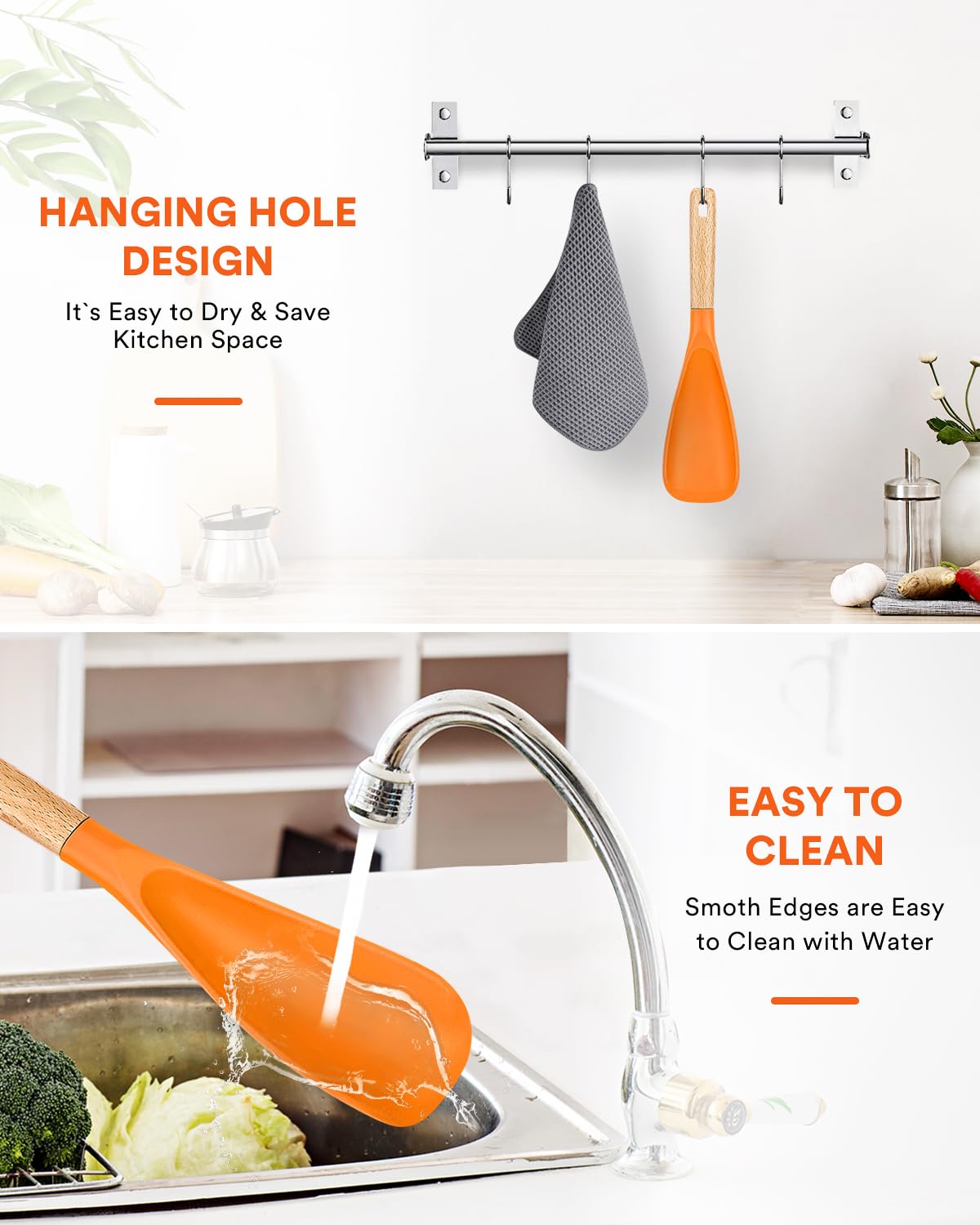 Badiano cooking spoon versatile tool for mixing, scooping, and scraping.