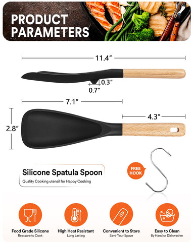 Badiano cooking spoon with wood handle provides ergonomic grip for lasting cooking comfort.