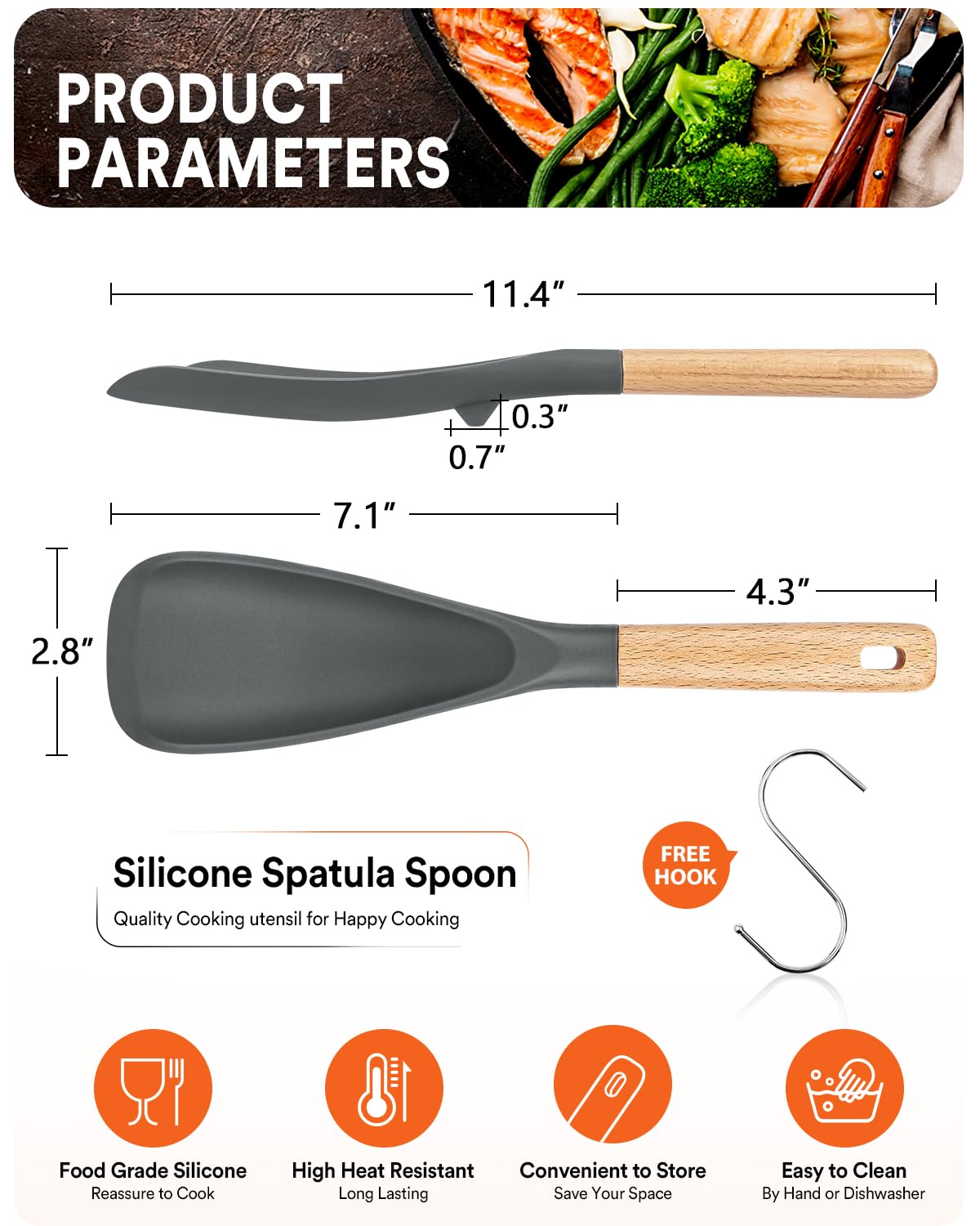 Badiano spoon features ergonomic wood handle for precise control and comfortable gripping
