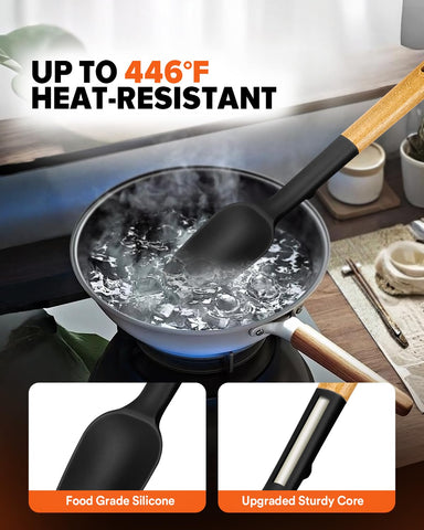 Badiano easy-clean silicone spoonula simplifies quick cleanup.