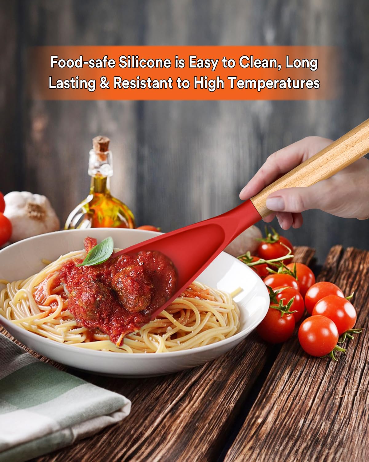 Badiano spatula spoon BPA-free for safe food handling.