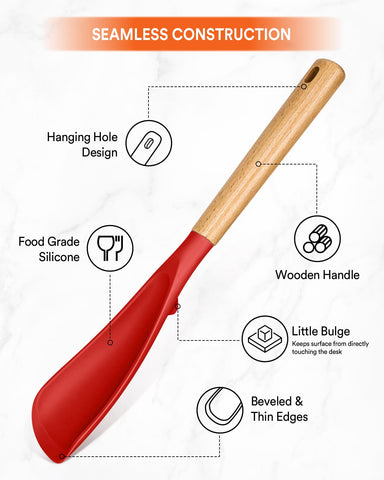Badiano spoon is gentle on nonstick surfaces to prevent scratches.
