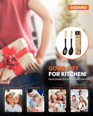Badiano BPA-free spoon emphasizes durability and versatile kitchen performance for everyday meal prep.