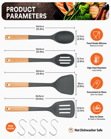 Badiano silicone serving spoon for quick scooping and even servings