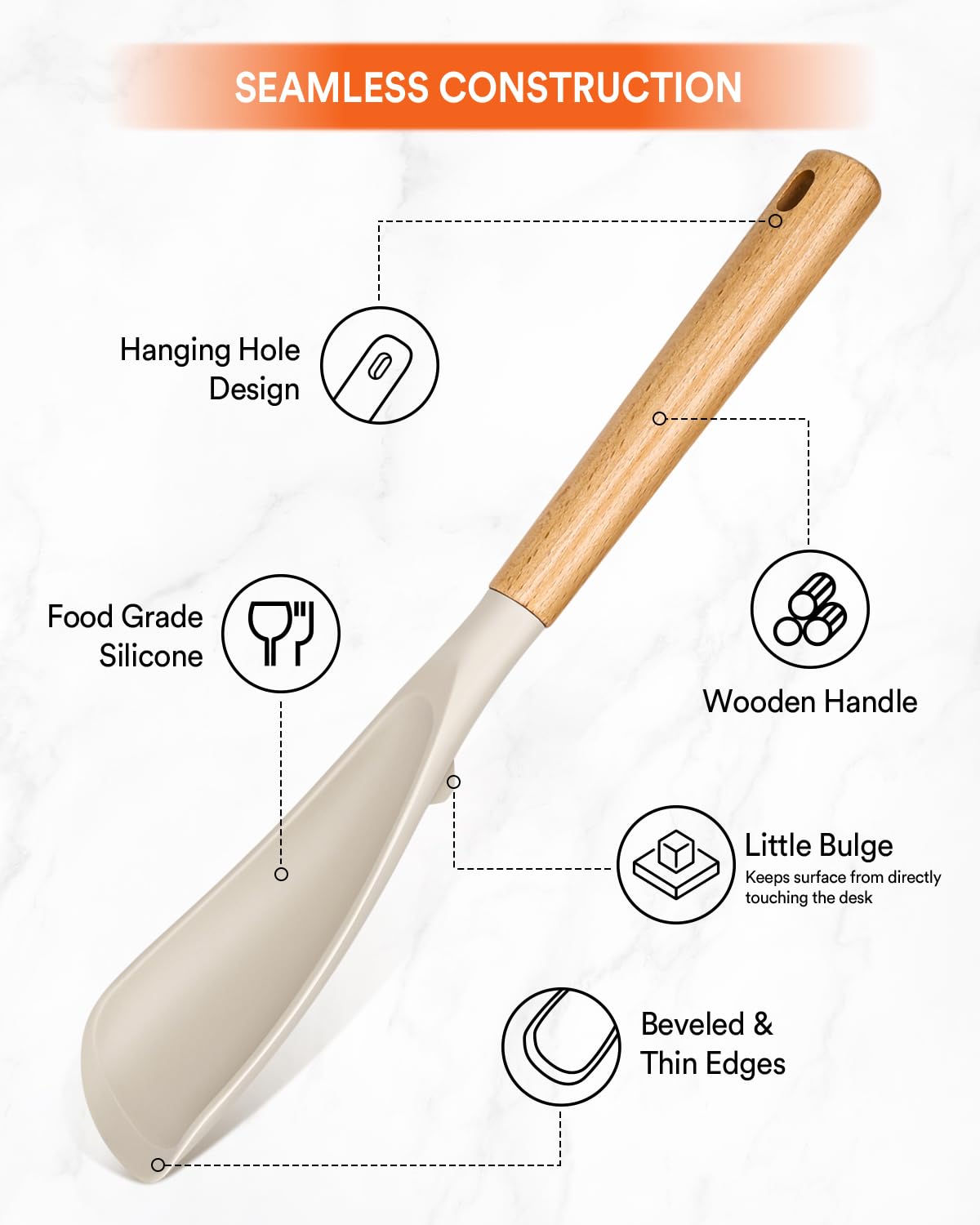 Badiano silicone spoon cleans easily under running water after use