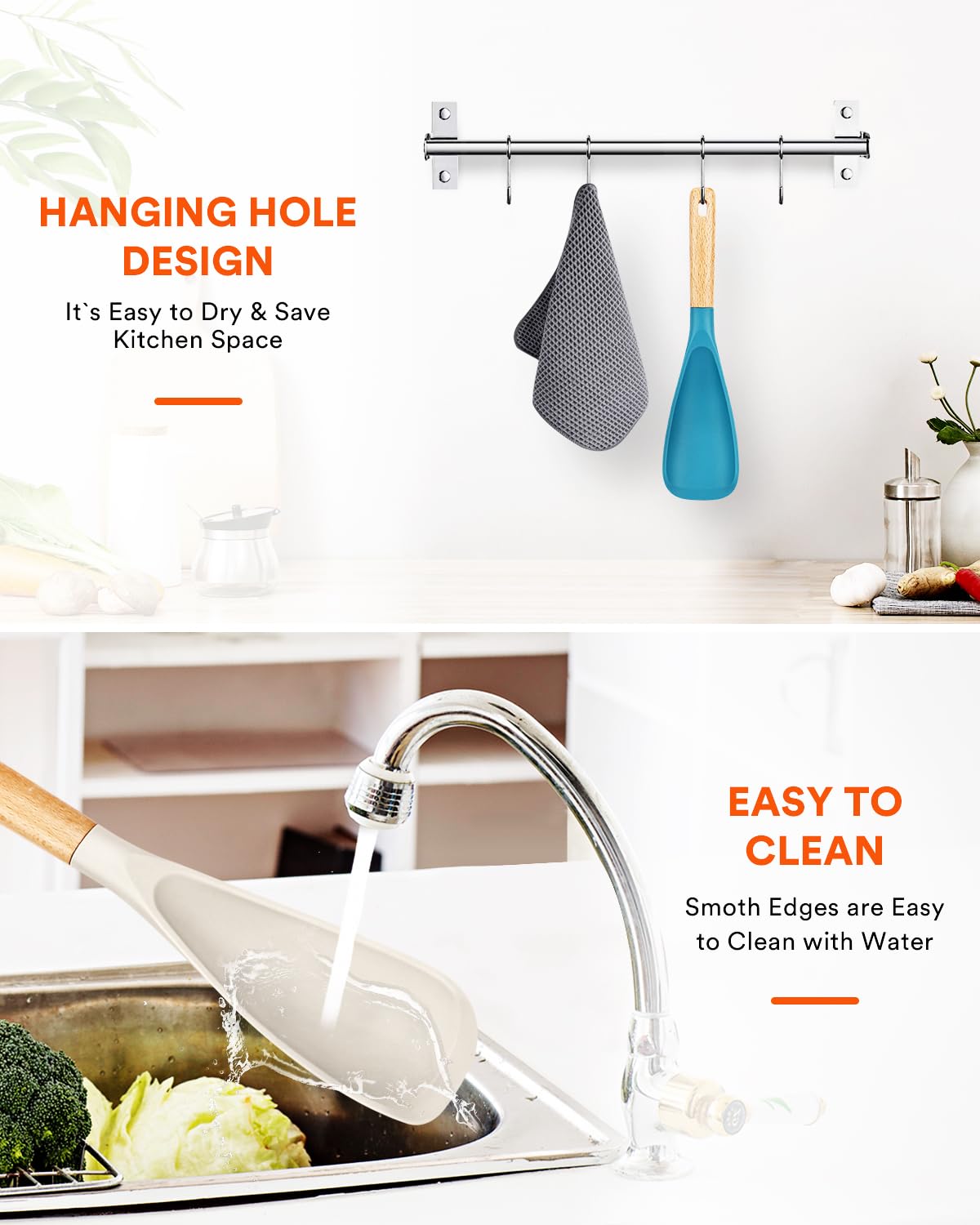 Badiano spoon rinses quickly under water for easy cleanup.