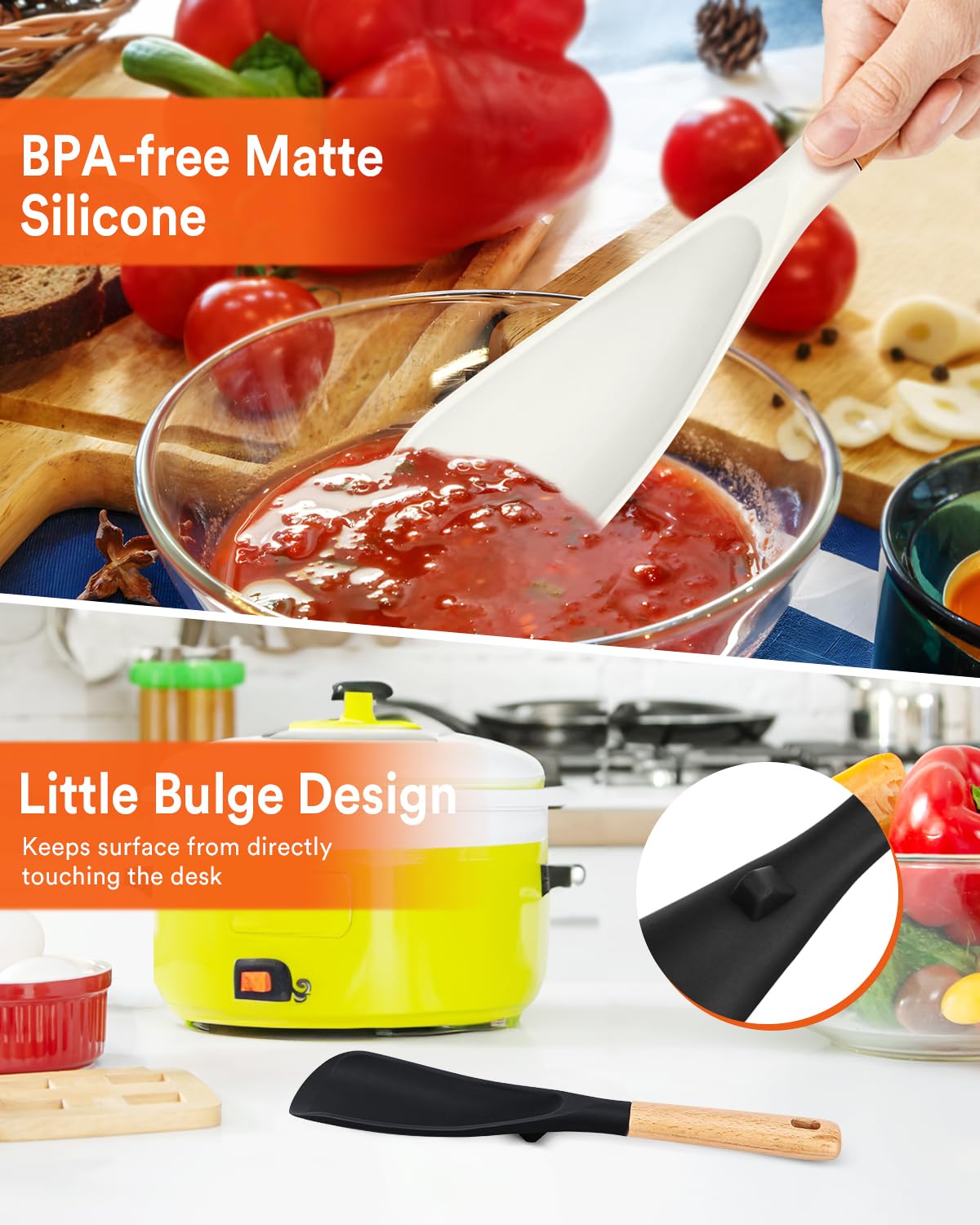 Badiano spoon easy-cleanup with non-stick surface, rinsing quickly after cooking.