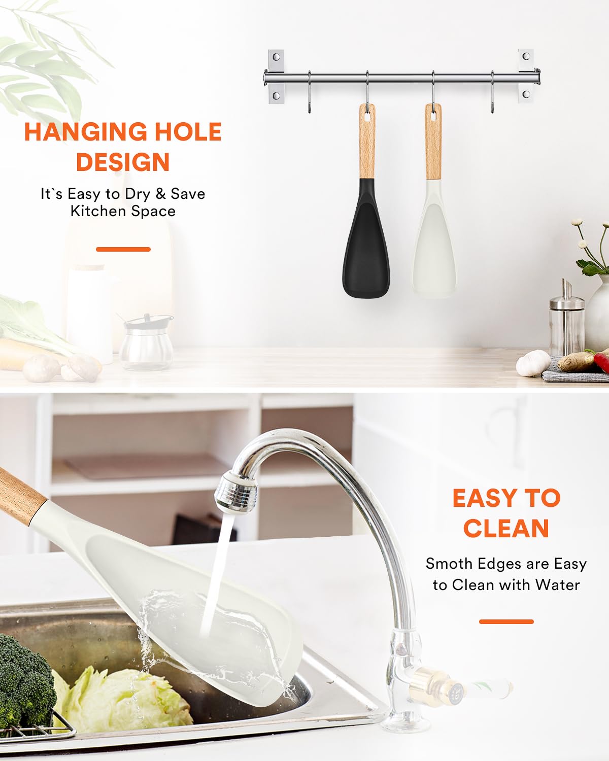 Badiano spoon offers ergonomic grip on the wooden handle for comfortable use.