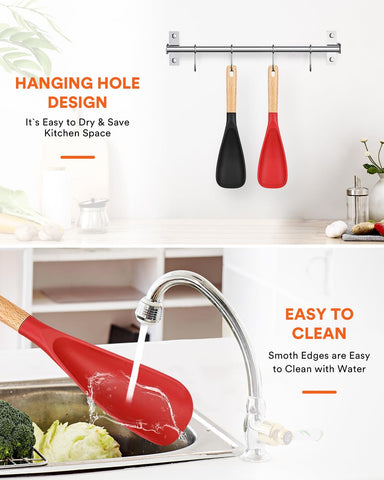 Badiano spoon ergonomic wooden handle—reduces hand fatigue during extended kitchen tasks.