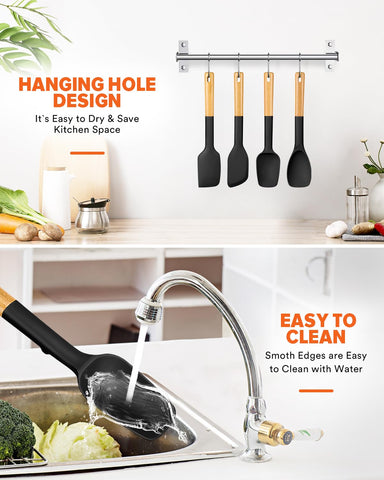 Badiano matte-black spatula set adds durable, versatile performance.
