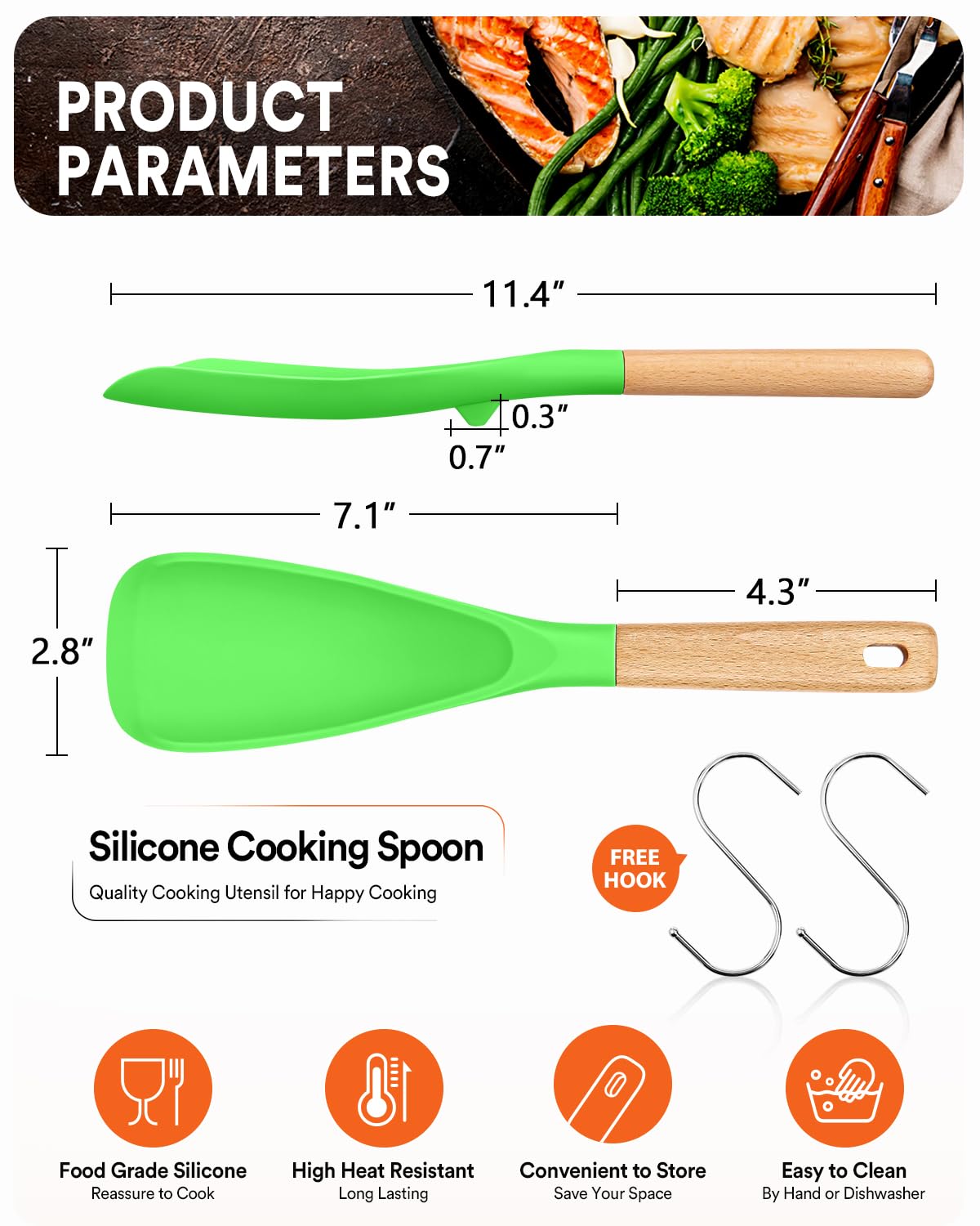 Badiano wood-handle spoon offers ergonomic grip for comfortable stirring during long cooking sessions.