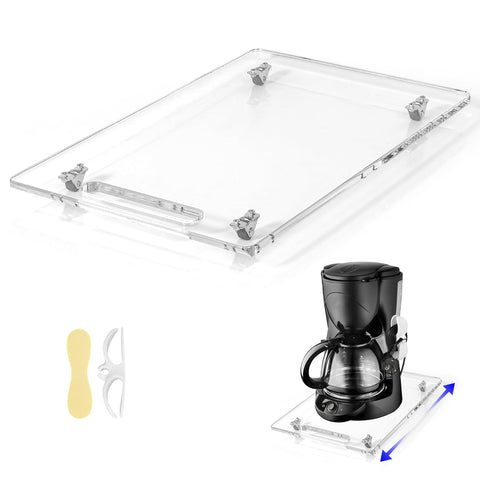 Baemin acrylic appliance slider with rubber wheels for smooth, quiet movement