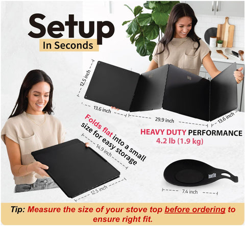 Baetle silicone spoon rest included keeps utensils off the counter.