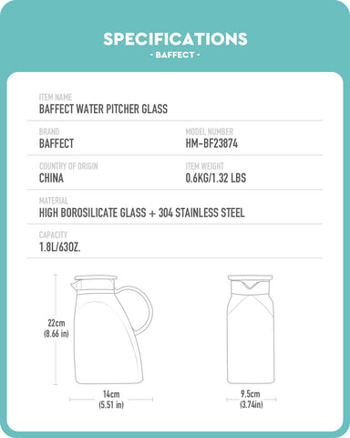 Heat and cold resistant borosilicate glass for versatile use