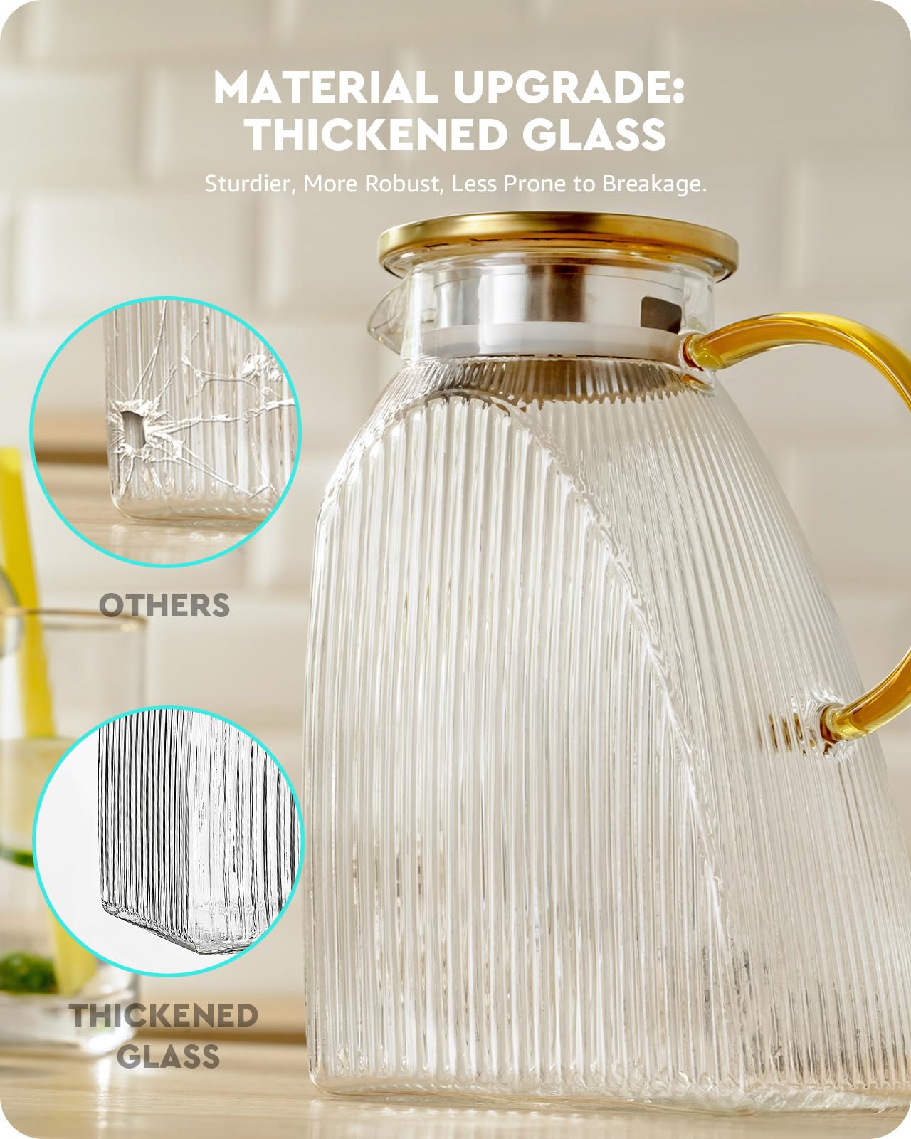 Leakproof design with two-stage strainer for pulp-free pouring