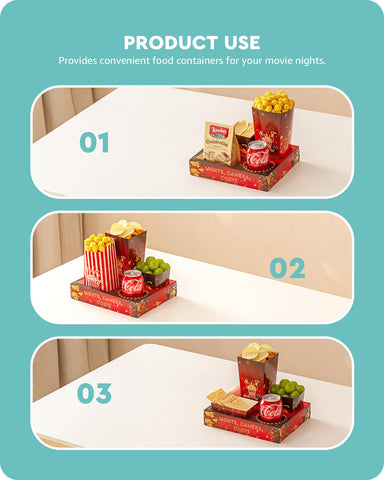 Baffect square snack bowls sturdy and grease-resistant for easy cleanup