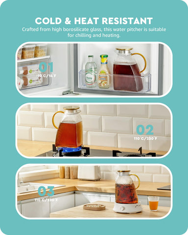 Wide opening enables smooth pouring and easy cleaning