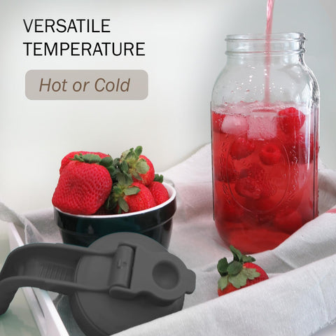 Baflan Mason Jar Pitcher 64 oz capacity ideal for batch beverages.