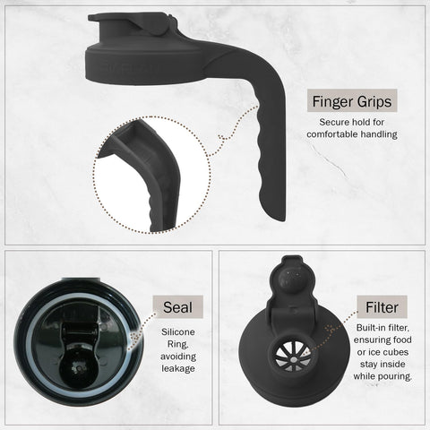 Baflan Mason Jar Pitcher ergonomic handle for secure pouring.