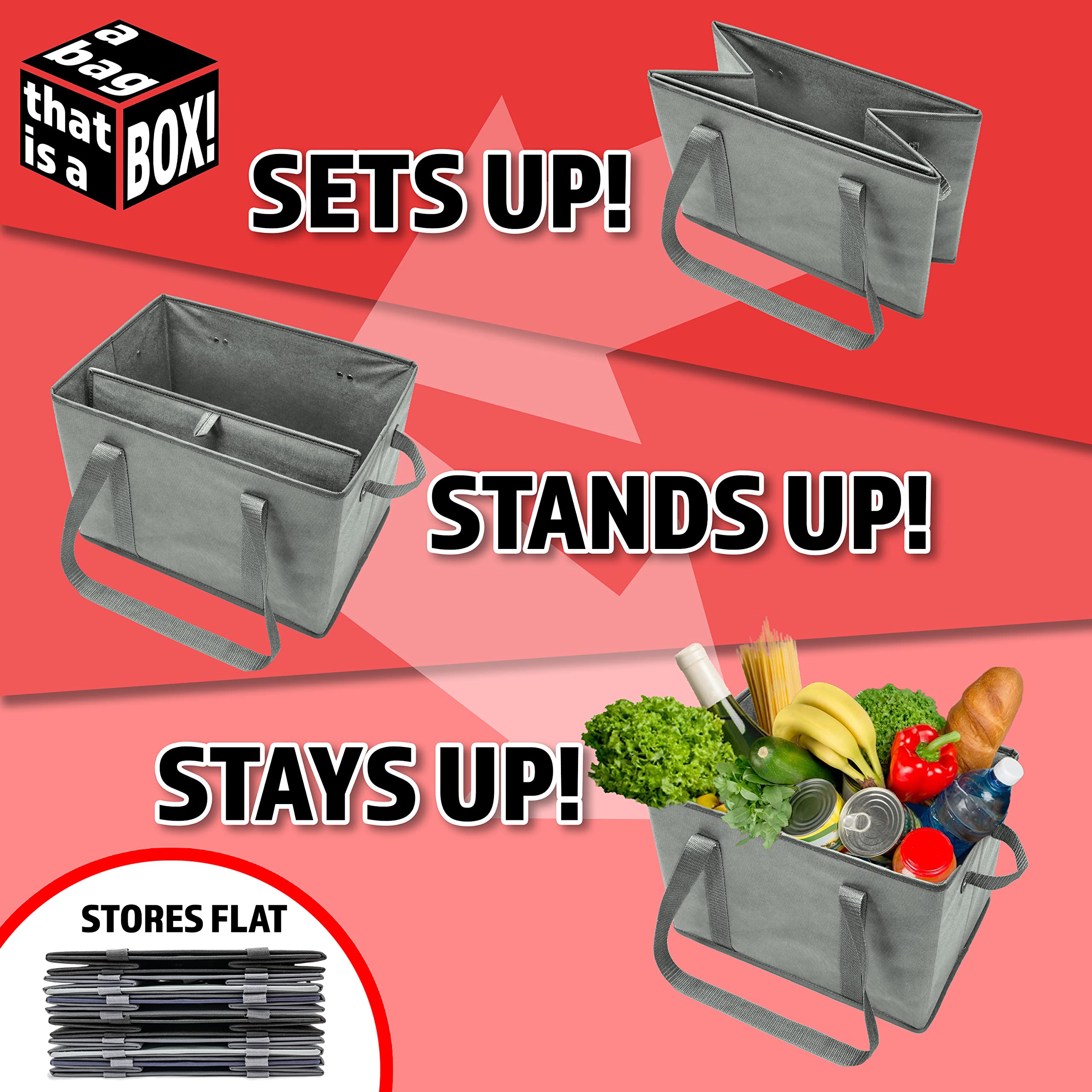 BAG-THAT extra-large bottom space supports heavy items in the trunk