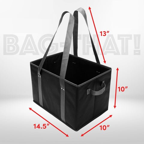 BAG-THAT! extra-large bottom space supports heavy items during transport.