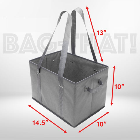 BAG-THAT foldable design folds flat for compact storage