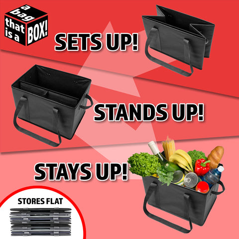 BAG-THAT! heavy-duty handles with reinforced rivets for durable carrying.