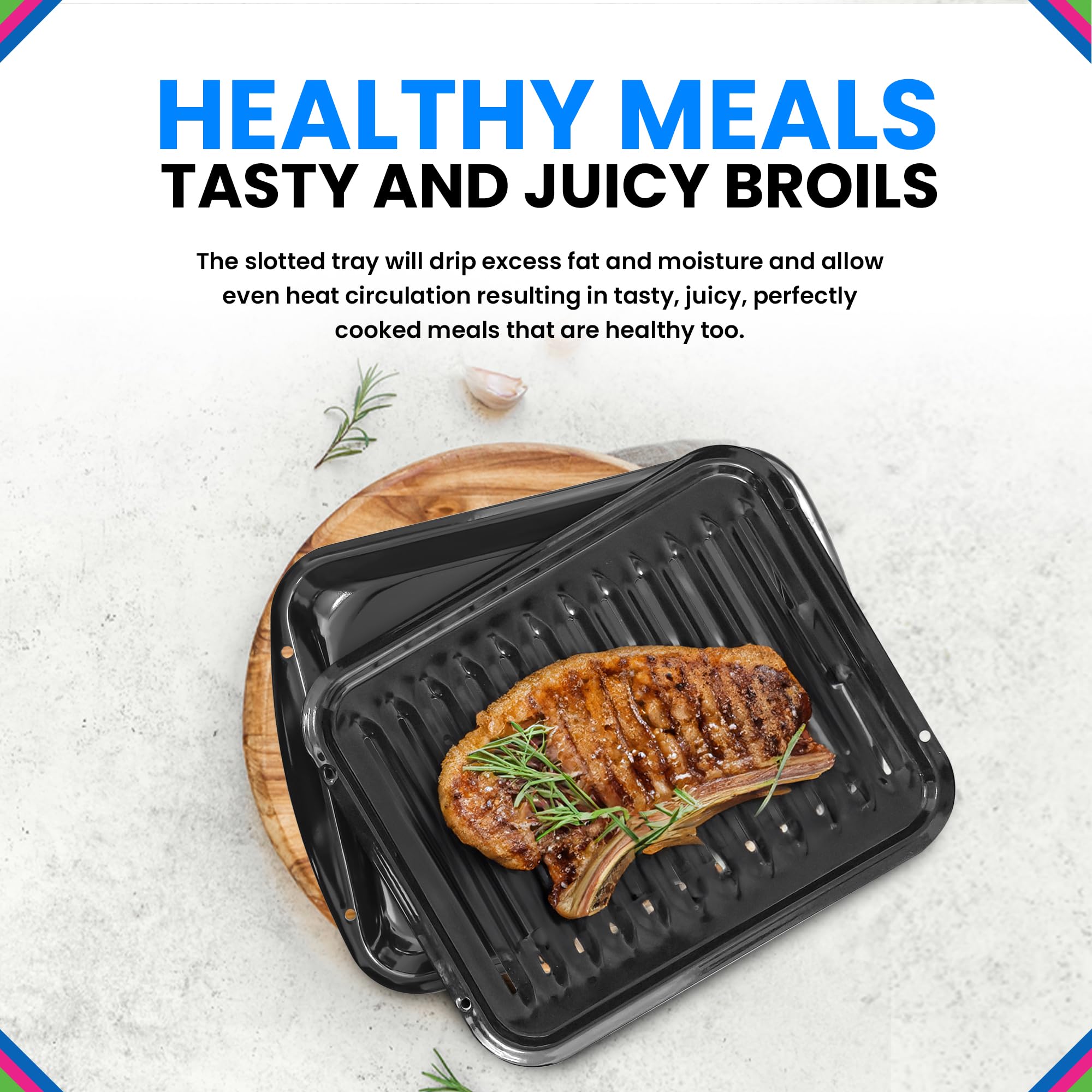Bagean broiler pan is dishwasher safe for quick cleanup after cooking.